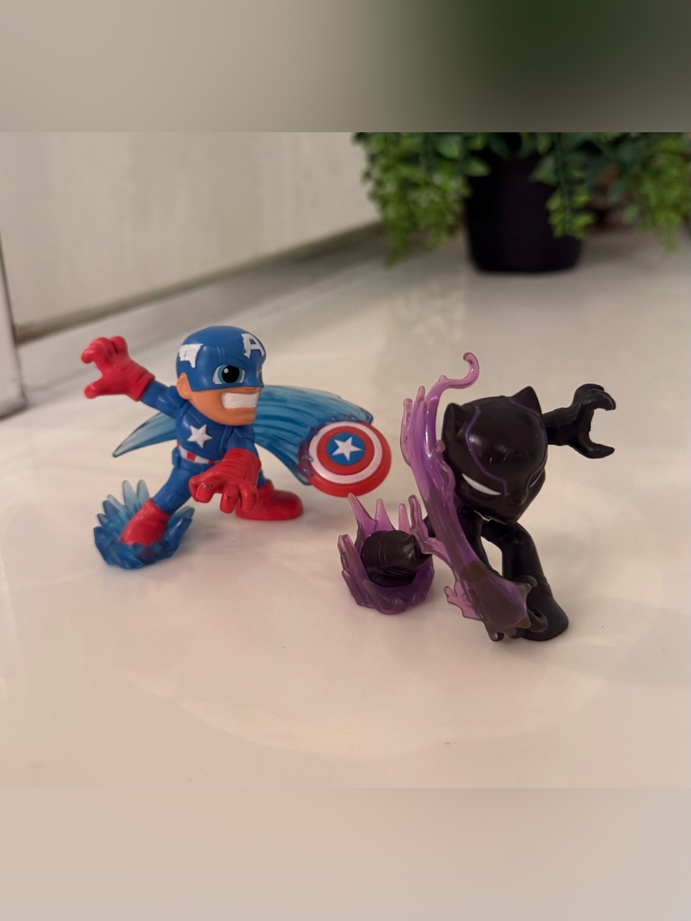 Avengers Mighty-Verse Black Panther & Captain America Figures “Series 2”
